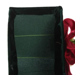 Royal Green Velvet Sleigh with Red Bow Online