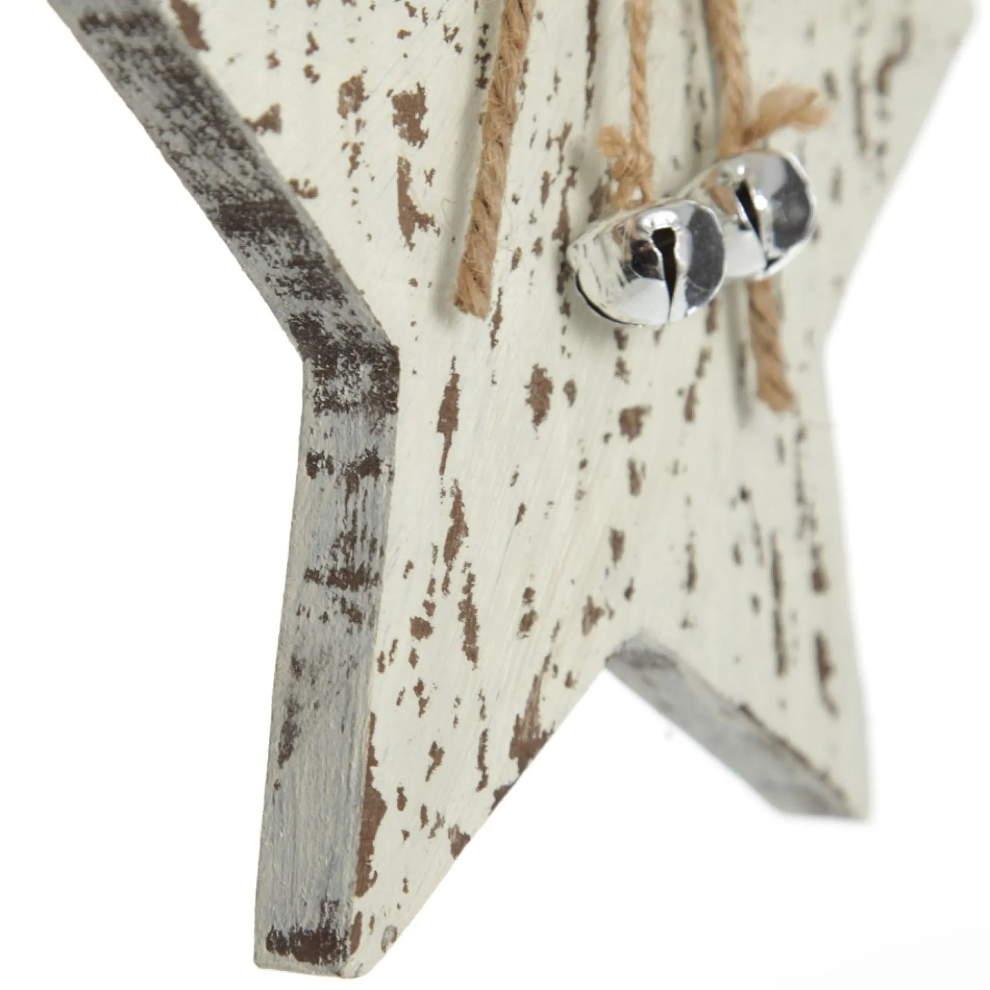 Rustic Christmas Tree Farm White Washed Star Ornament Outlet