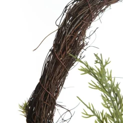 Rustic Pine and Cone Basket Christmas Wall Hanging Outlet