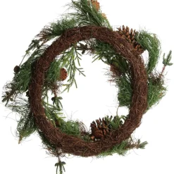 Rustic Pine and Cone Christmas Wreath Flash Sale