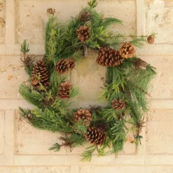 Rustic Pine and Cone Christmas Wreath Flash Sale