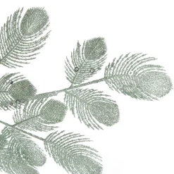 Sage Glitter Feathers with Butterfly Spray Pick Clearance