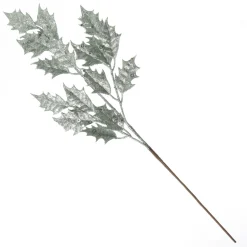 Sage Glitter Holly Leaf Spray Outlet