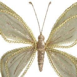 Sage Green and Sequin Delicate Butterfly Clearance