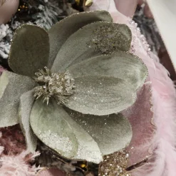 Sage Mixed Petal Magnolia Flower Stem with Beads Flash Sale