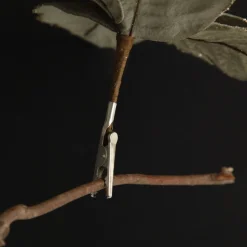 Sage Velvet Poinsettia Flower Clip Glitter Trim Store