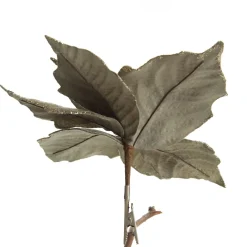 Sage Velvet Poinsettia Flower Clip Glitter Trim Store