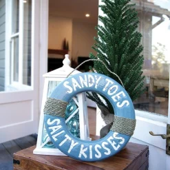 Sandy Toes Salty Kisses Life Buoy Beach Christmas Wreath Sale