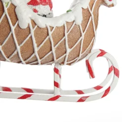 Santa in Gingerbread Sleigh Christmas Ornament Cheap