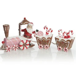 Santa in Gingerbread Train Christmas Ornament Best Sale