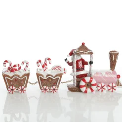 Santa in Gingerbread Train Christmas Ornament Best Sale