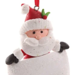 Santa in Glitter Stocking Decoration Fashion