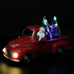 Santa in Red Ute Lightup Musical Ornament Online