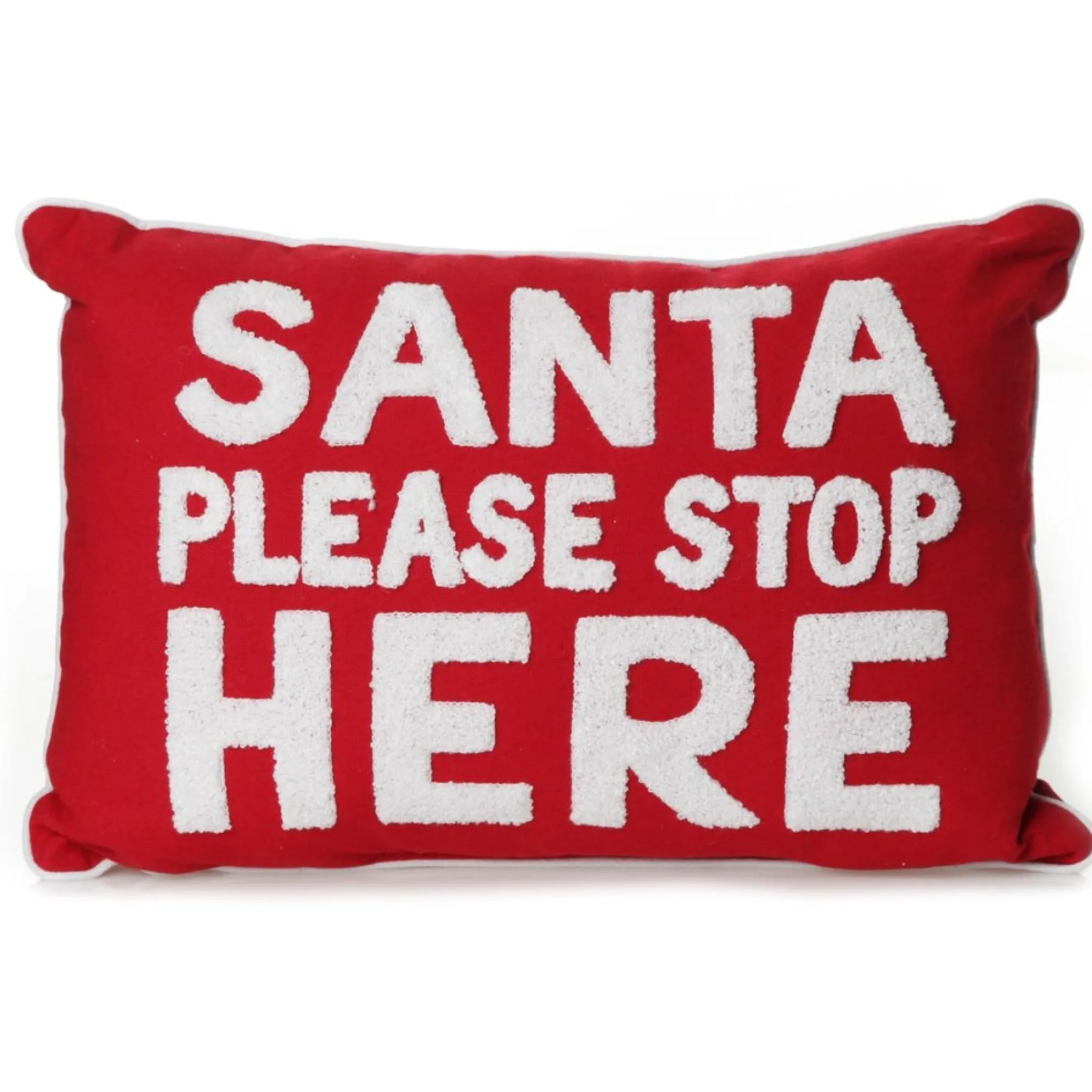 Santa Please Stop Here Christmas Cushion Cover Hot