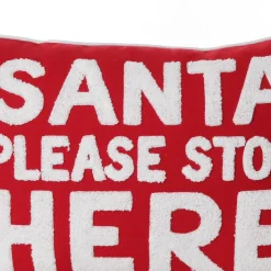 Santa Please Stop Here Christmas Cushion Cover Hot