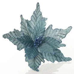 Seafoam Blue Burlap Flower Hot