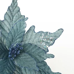 Seafoam Blue Burlap Flower Hot