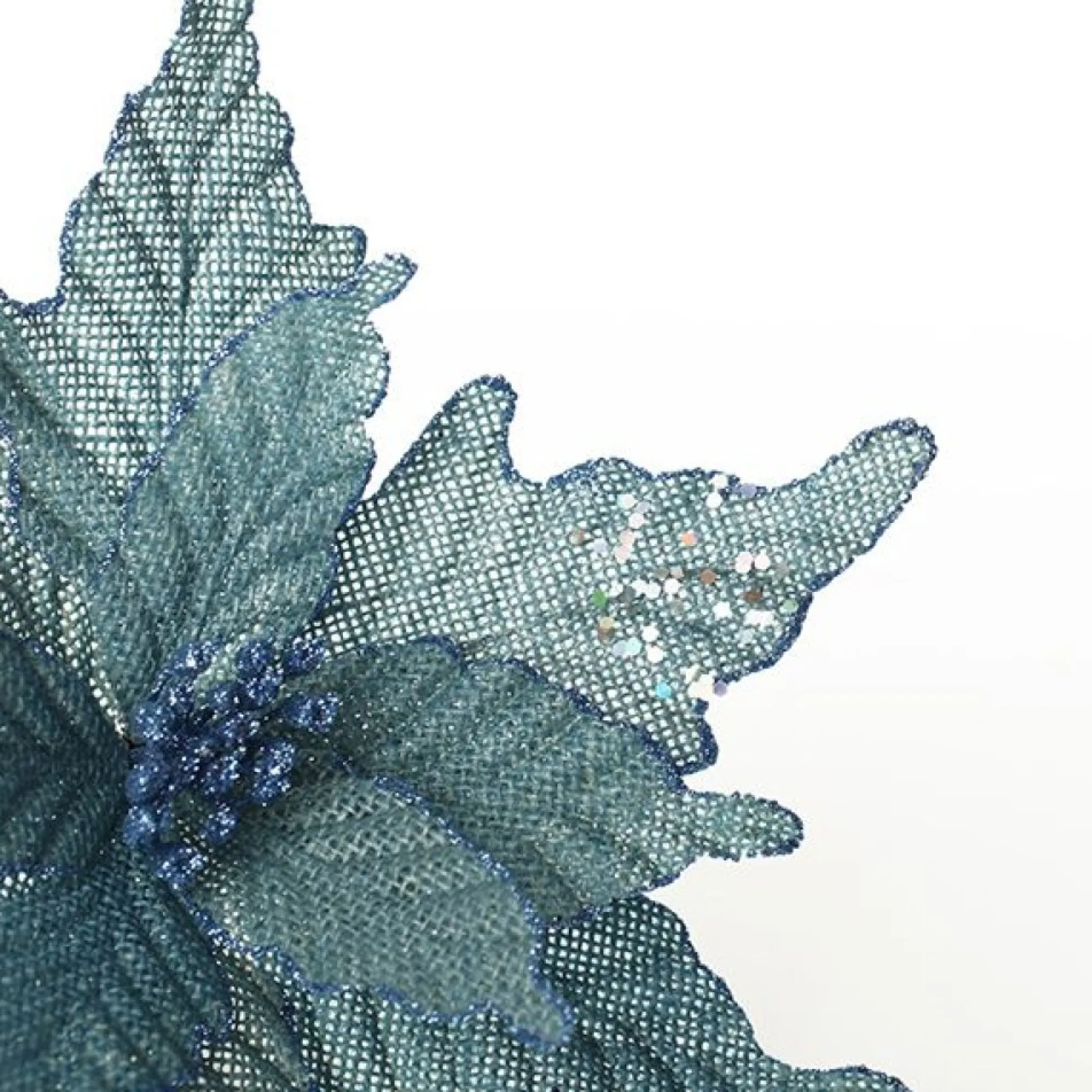 Seafoam Blue Burlap Flower Hot