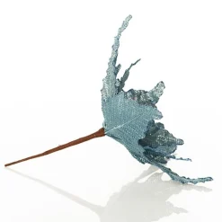 Seafoam Blue Burlap Flower Hot