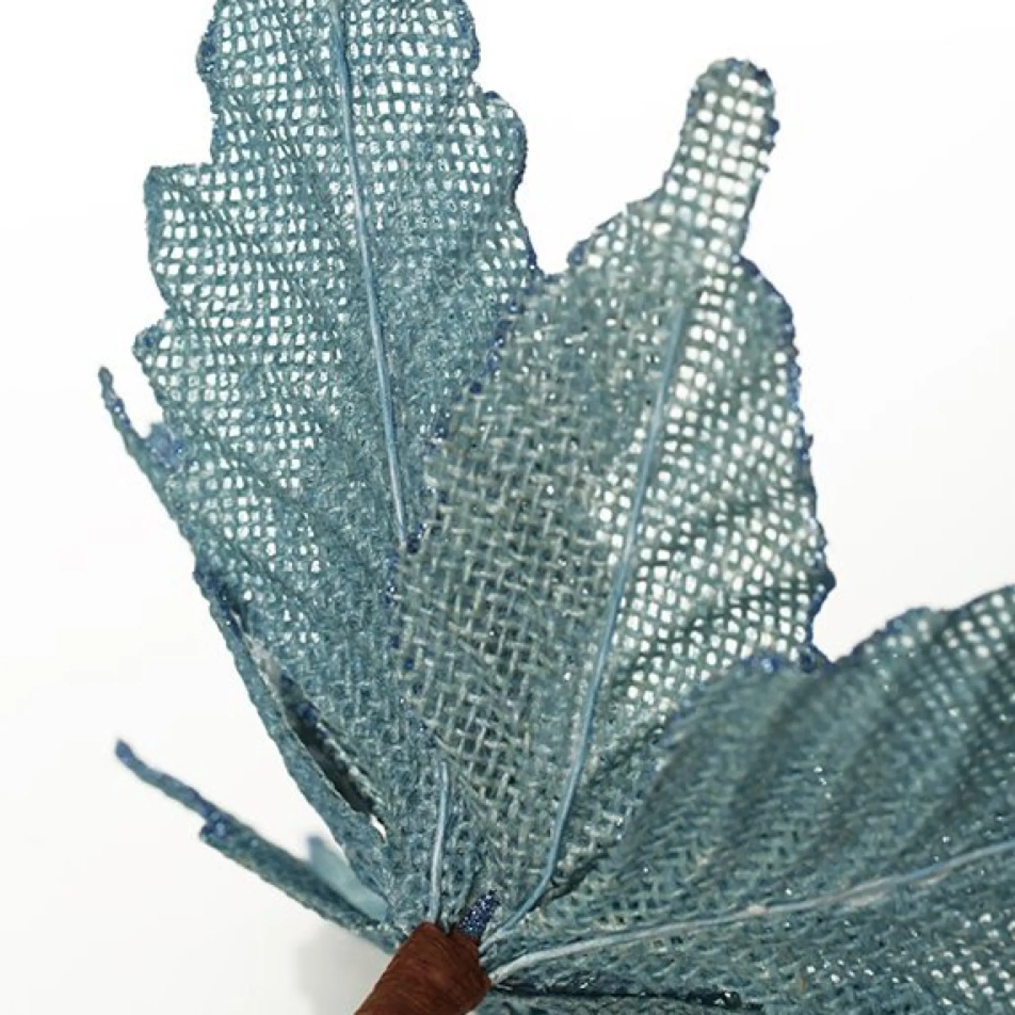 Seafoam Blue Burlap Flower Hot