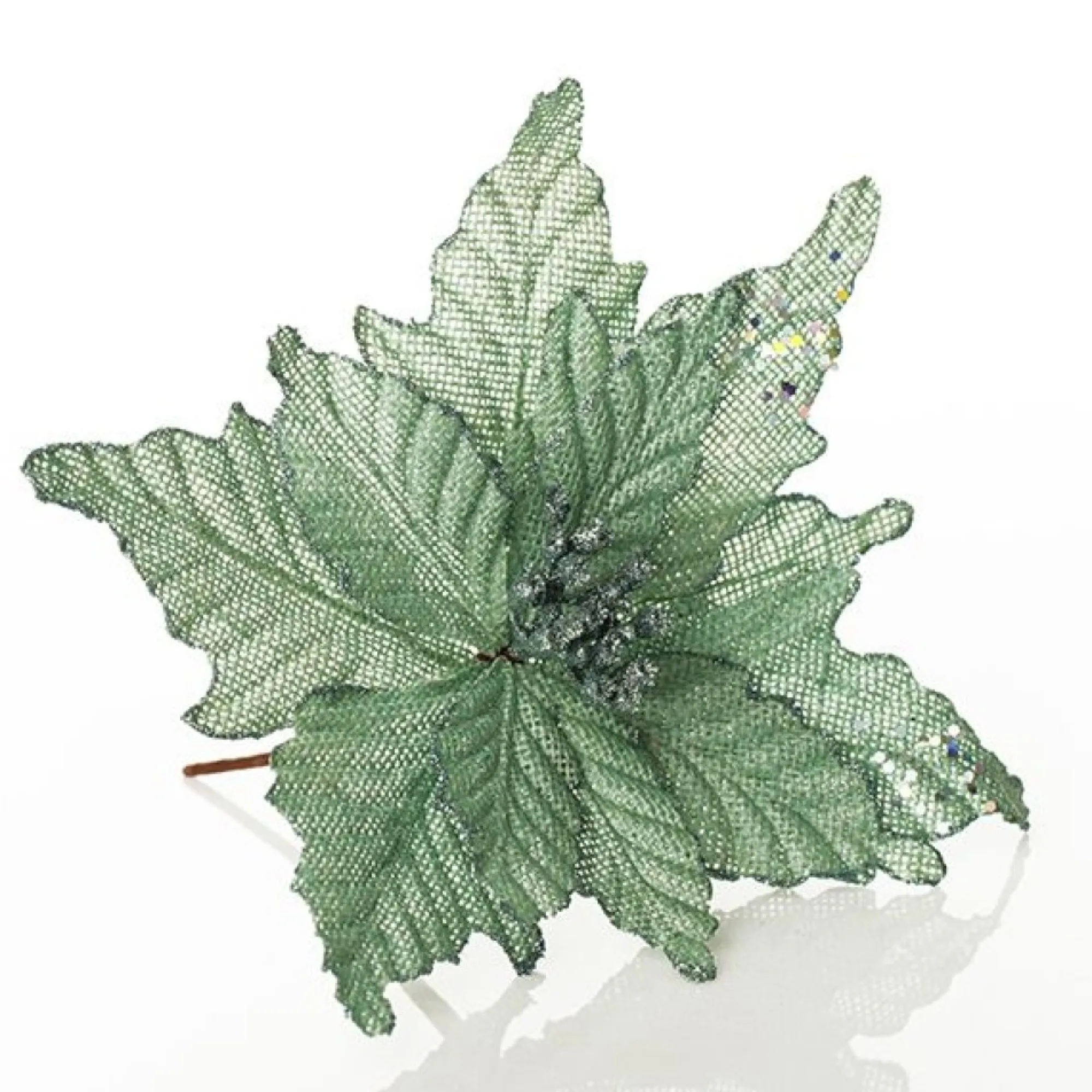 Seafoam Green Burlap Flower Hot