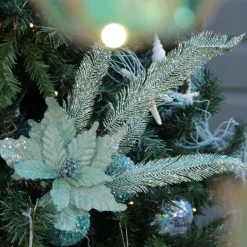 Seafoam Green Burlap Flower Hot