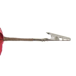 Sheer Red with Sequin Edge Magnolia Flower Clip Best