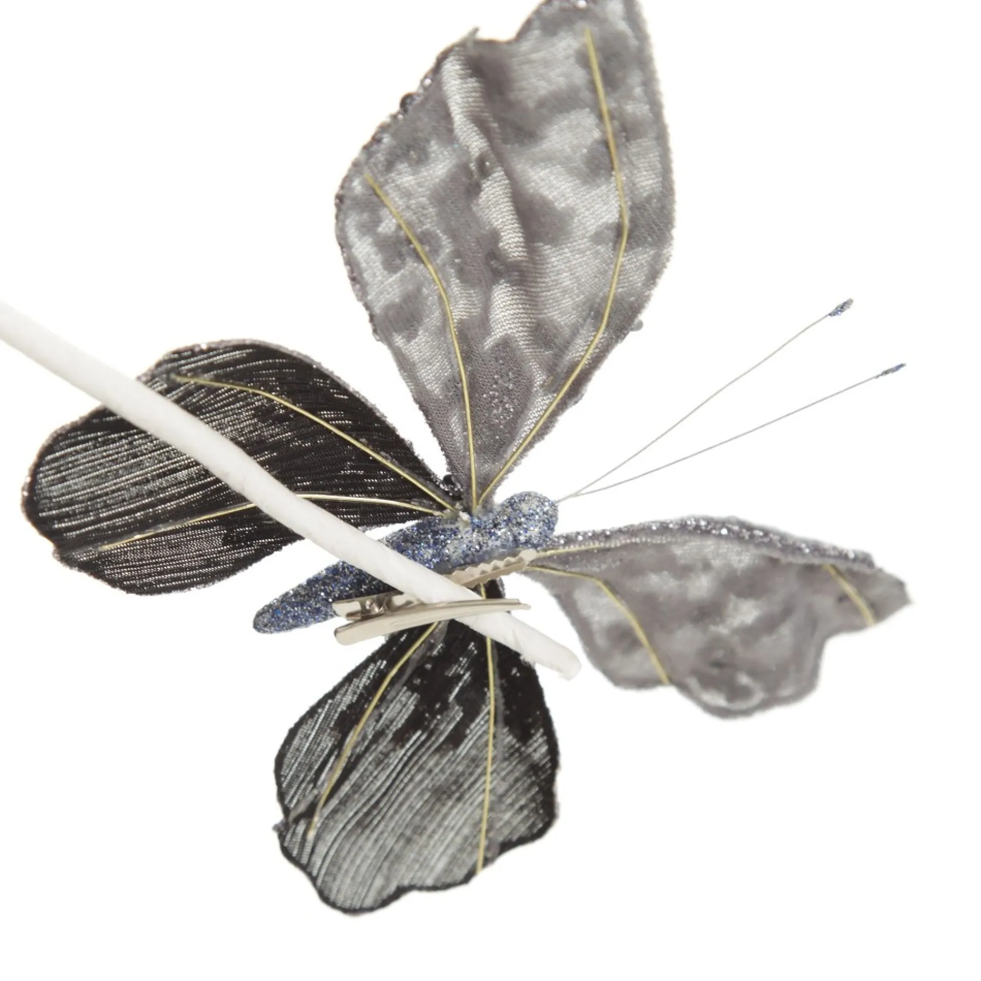 Shiny Blue Butterfly Clip with Sequin Embellishments Best