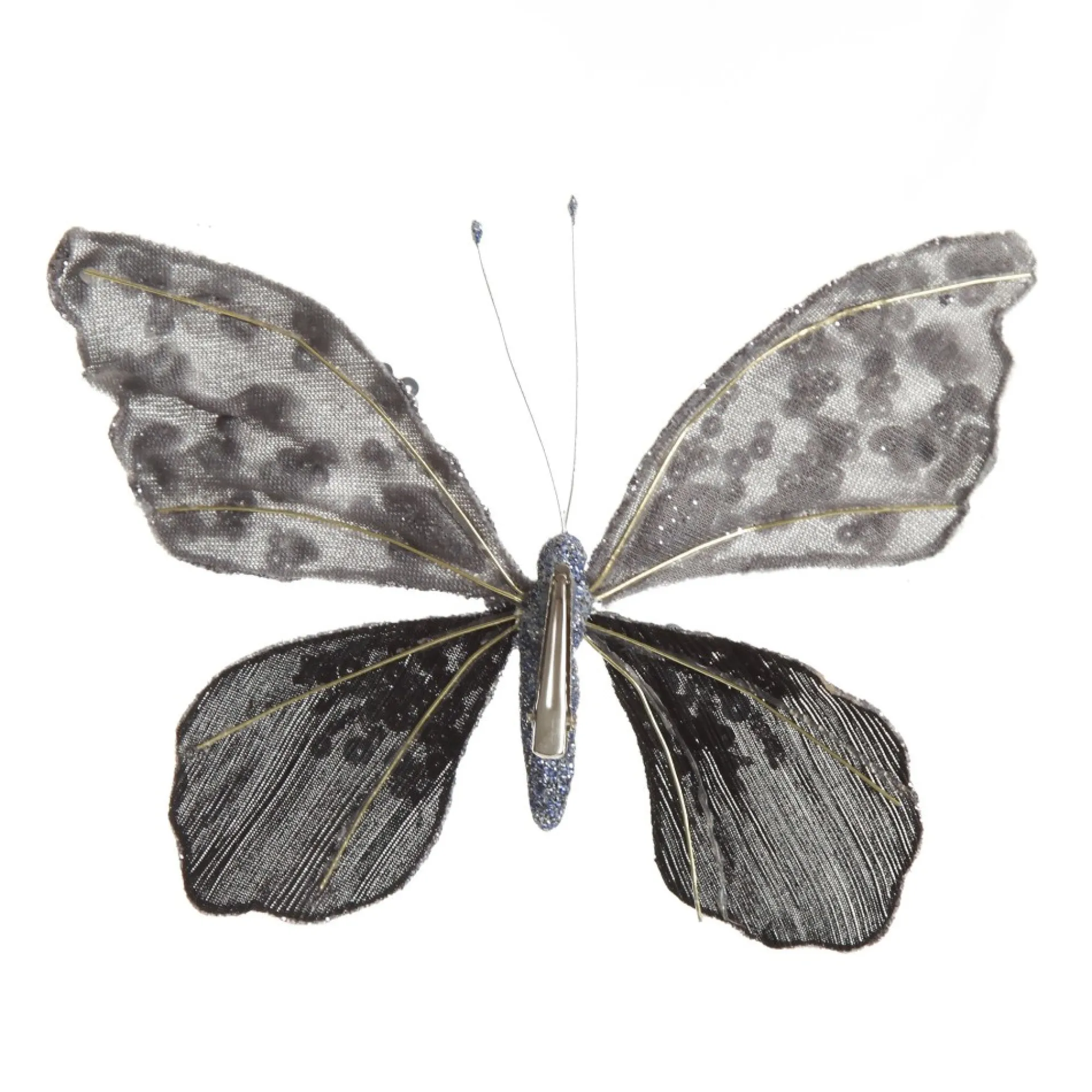 Shiny Blue Butterfly Clip with Sequin Embellishments Best