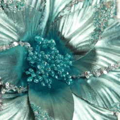 Shiny Blue Poinsettia Flower Stem Cheap