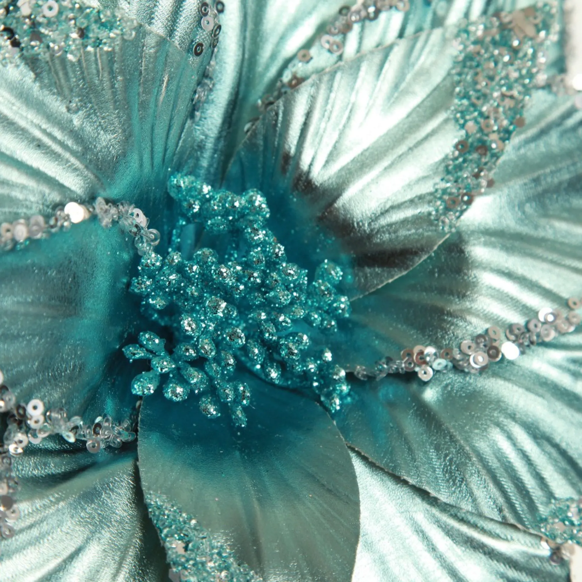 Shiny Blue Poinsettia Flower Stem Cheap