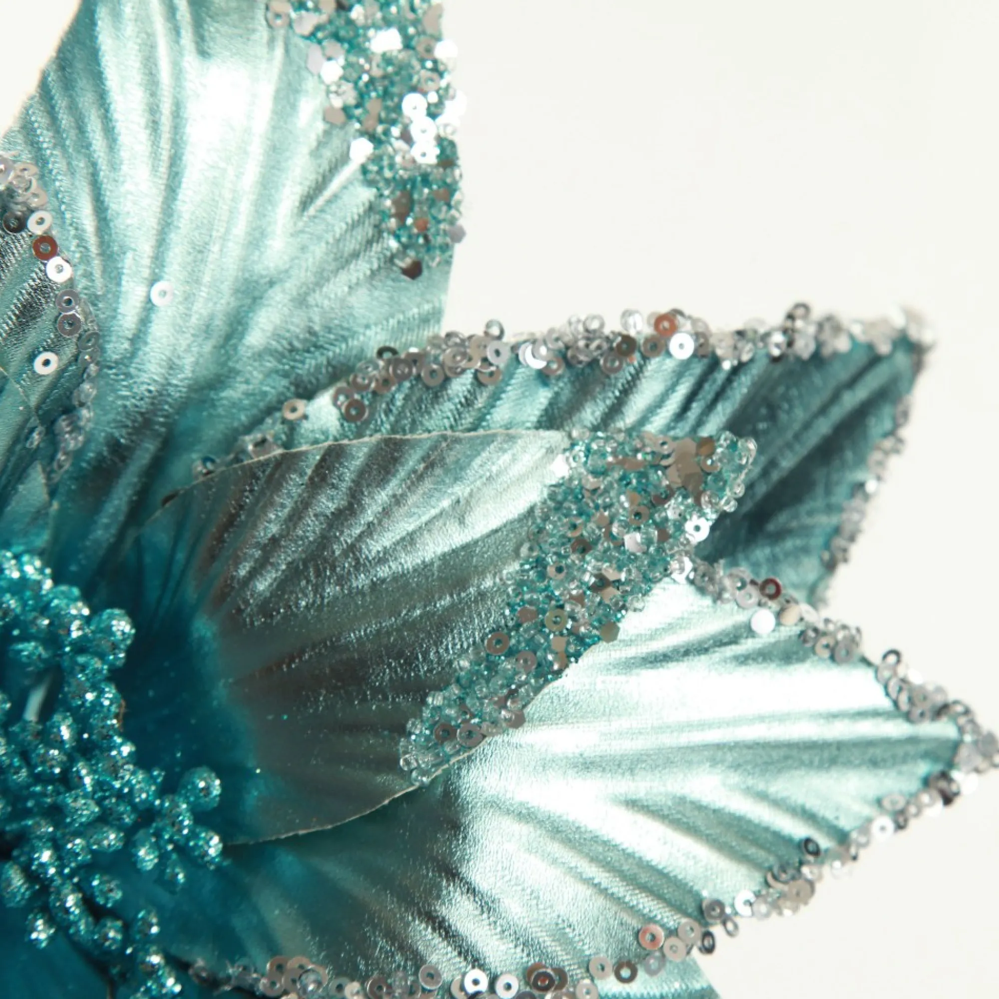 Shiny Blue Poinsettia Flower Stem Cheap