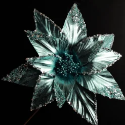 Shiny Blue Poinsettia Flower Stem Cheap