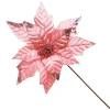 Shiny Blush Poinsettia Flower Stem Clearance