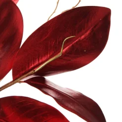 Shiny Red Magnolia Leaf Spray Best Sale