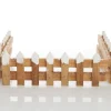 Short Snow Capped Natural Wooden Picket Fence Store