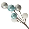 Silver and Blue Christmas Bauble Cluster Pick Fashion