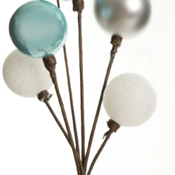 Silver and Blue Christmas Bauble Cluster Pick Fashion