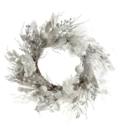 Silver and White Frost Christmas Wreath Fashion