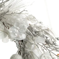 Silver and White Frost Christmas Wreath Fashion