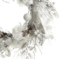 Silver and White Frost Christmas Wreath Fashion