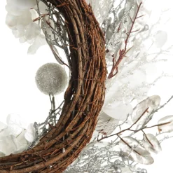 Silver and White Frost Christmas Wreath Fashion