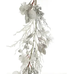 Silver and White Frost Christmas Garland New