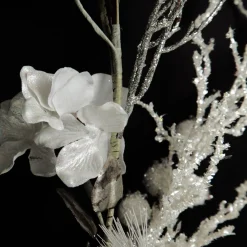 Silver and White Frost Christmas Garland New