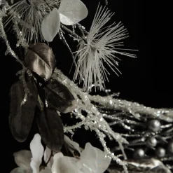 Silver and White Frost Christmas Garland New
