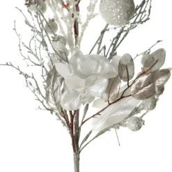 Silver and White Frost Christmas Spray Clearance