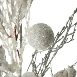 Silver and White Frost Christmas Spray Clearance