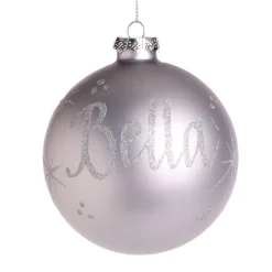 Silver Bling Monogram Christmas Bauble Clearance