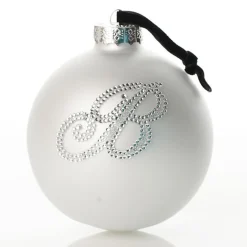 Silver Bling Monogram Christmas Bauble Clearance