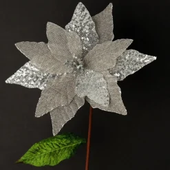 Silver Burlap Sequin Flower Shop